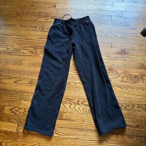 Lululemon Fleece Wide Leg Pants, Black, Size 6